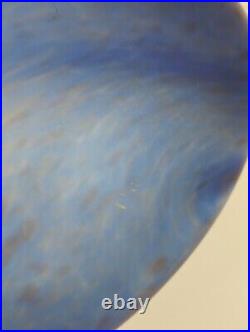 Magnifique Lampe Champignon Pâte De Verre Bleu Hauteur 56cm