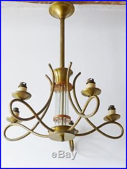 Magnifique Lampe Plafonnier 1940-1950 Vintage French 40s 50s Ceiling Light