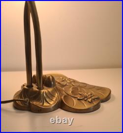 Magnifique Lampe Socle Nénuphars à Deux Branches Style Art Déco Années 70