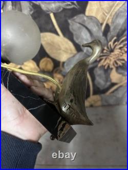 Marty Font Lampe Art Deco Marbre Oie Sculpture 1930
