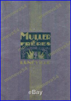 Muller Freres Lampe Art Déco Cataloguée Fer Forgé & Tulipe En Verre Pressé 1930