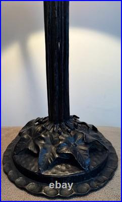 Muller Frères Lunéville Lampe Pte De Verre Fer Forgé Art Nouveau/déco