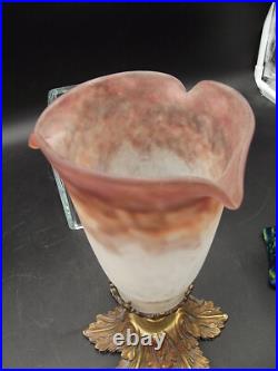 Muller Fres Luneville Beau Petit Plafonnier Ou Lampe De Table En Bronze