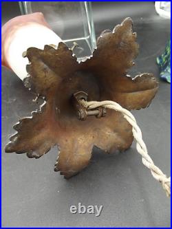 Muller Fres Luneville Beau Petit Plafonnier Ou Lampe De Table En Bronze