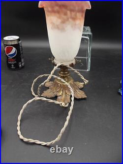 Muller Fres Luneville Beau Petit Plafonnier Ou Lampe De Table En Bronze