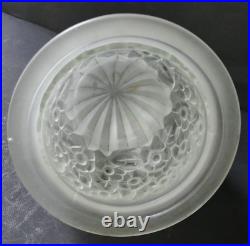 Obus globe Dôme verre pressé moulé Art Deco pour lampe Era Degue Muller