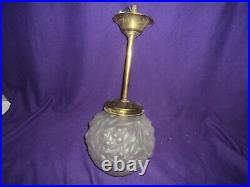 Ogive Globe Vasque Muller Degue Lampe Art Deco Nouveau 1900 Suspension Lustre