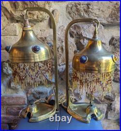 PAIRE DE 2 Très rares lampes art déco électrique 1900 art nouveau. Une des toute