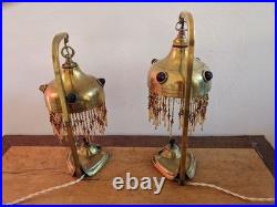 PAIRE DE 2 Très rares lampes art déco électrique 1900 art nouveau. Une des toute
