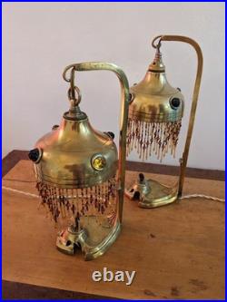 PAIRE DE 2 Très rares lampes art déco électrique 1900 art nouveau. Une des toute