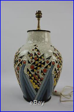 Pied De Lampe Céramique Art Deco Keramis Belgique