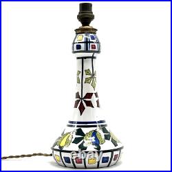 PIED DE LAMPE Céramique JULES VERLINGUE Boulogne Desvres, Art Deco 1930 delcourt
