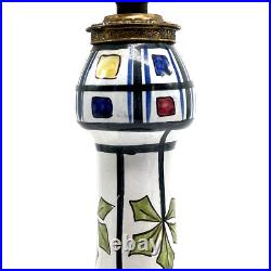 PIED DE LAMPE Céramique JULES VERLINGUE Boulogne Desvres, Art Deco 1930 delcourt