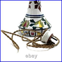 PIED DE LAMPE Céramique JULES VERLINGUE Boulogne Desvres, Art Deco 1930 delcourt