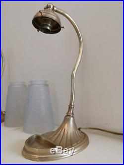 Paire De Lampe Art Deco En Bronze Signee Muller Freres Luneville. 1919-1933