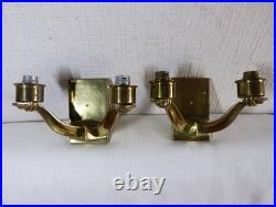 Paire d'applique de lampe ancienne art déco en bronze