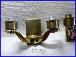 Paire d'applique de lampe ancienne art déco en bronze