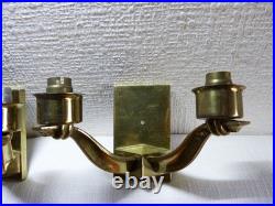 Paire d'applique de lampe ancienne art déco en bronze
