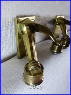 Paire d'applique de lampe ancienne art déco en bronze