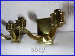 Paire d'applique de lampe ancienne art déco en bronze