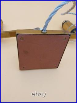 Paire de lampe Art déco en laiton et verre style Adnet Leleu