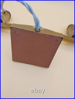 Paire de lampe Art déco en laiton et verre style Adnet Leleu