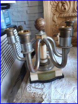 Paire de lampe de table girandole art deco