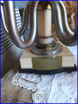 Paire de lampe de table girandole art deco