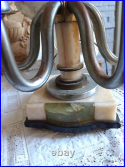 Paire de lampe de table girandole art deco