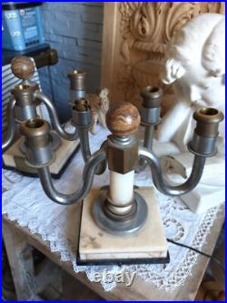Paire de lampe de table girandole art deco