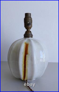 Paul-Ami Bonifas Lampe à cotes en faïence à glaçure polychrome Art deco