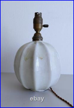 Paul-Ami Bonifas Lampe à cotes en faïence à glaçure polychrome Art deco