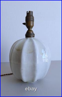 Paul-Ami Bonifas Lampe à cotes en faïence à glaçure polychrome Art deco