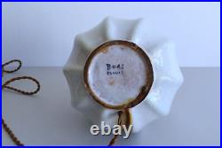 Paul-Ami Bonifas Lampe à cotes en faïence à glaçure polychrome Art deco