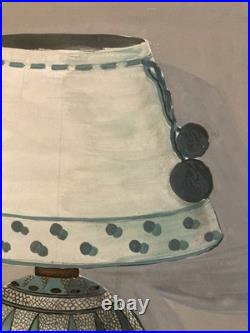 Peinture 1930 Gouache Papier Nature Morte Lampe Art Deco Painting Céramique Old Peinture 1930 Gouache Papier Nature Morte Lampe Art Deco Painting Céramique Old