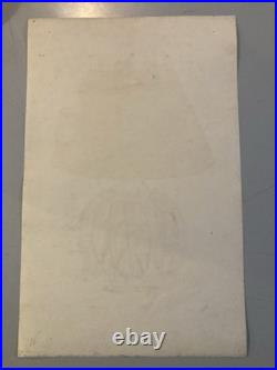 Peinture 1930 Gouache Papier Nature Morte Lampe Art Deco Painting Céramique Old