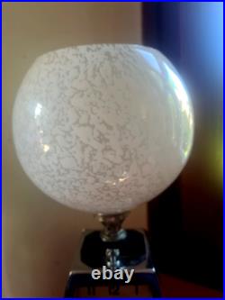 Pendulette Cotna Art Deco Reveil/lampe 1930 Globe Blanc Clichy Electrique 110 V