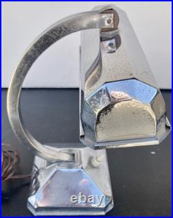 Petite lampe Pirouett Art Déco pied chromé