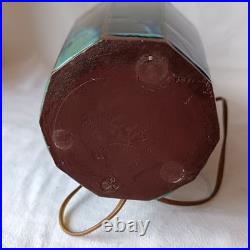 Pied De Lampe Art Deco En Gres Signature A Identifier H. 37cm