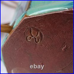 Pied De Lampe Art Deco En Gres Signature A Identifier H. 37cm