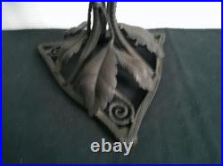 Pied De Lampe Art Deco Fer Forge Martele Style E Brandt Paul Kiss Morin Et Bost