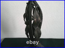 Pied De Lampe Art Deco Fer Forge Martele Style E Brandt Paul Kiss Morin Et Bost