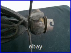 Pied De Lampe Art Deco Fer Forge Martele Style E Brandt Paul Kiss Morin Et Bost