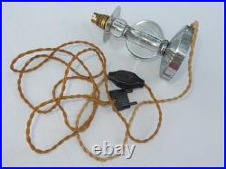 Pied De Lampe Boules Cristal Pied Bronze Chromé Jacques Adnet. Art Deco