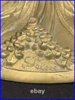 Pied De Lampe Bronze Art Nouveau Art Déco G Leleu