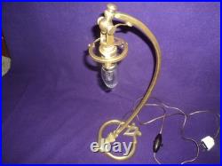 Pied De Lampe Bronze Col De Cygne Muller Art Nouveau /deco Tulipe Daum 1900