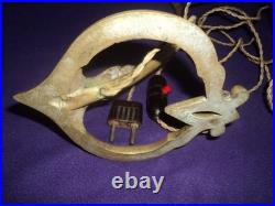 Pied De Lampe Bronze Col De Cygne Muller Art Nouveau /deco Tulipe Daum 1900