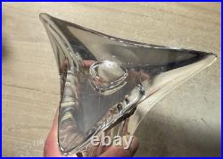 Pied De Lampe En Style Art Deco Saint Louis En Cristal De France. 32cm. 1940