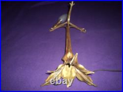 Pied De Lampe Laiton Art Nouveau/deco Majorelle Pate De Verre Daum Galle Muller