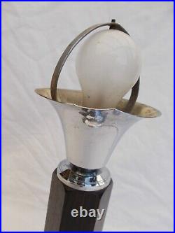 Pied Lampe Art Deco Moderniste Bauhaus Palissandre Vintage Antique Lamp XX